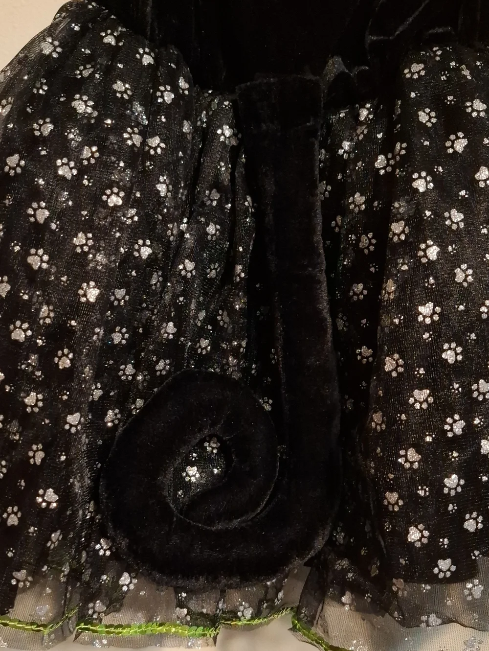 Black Cat Tutu Costume with Green Accents